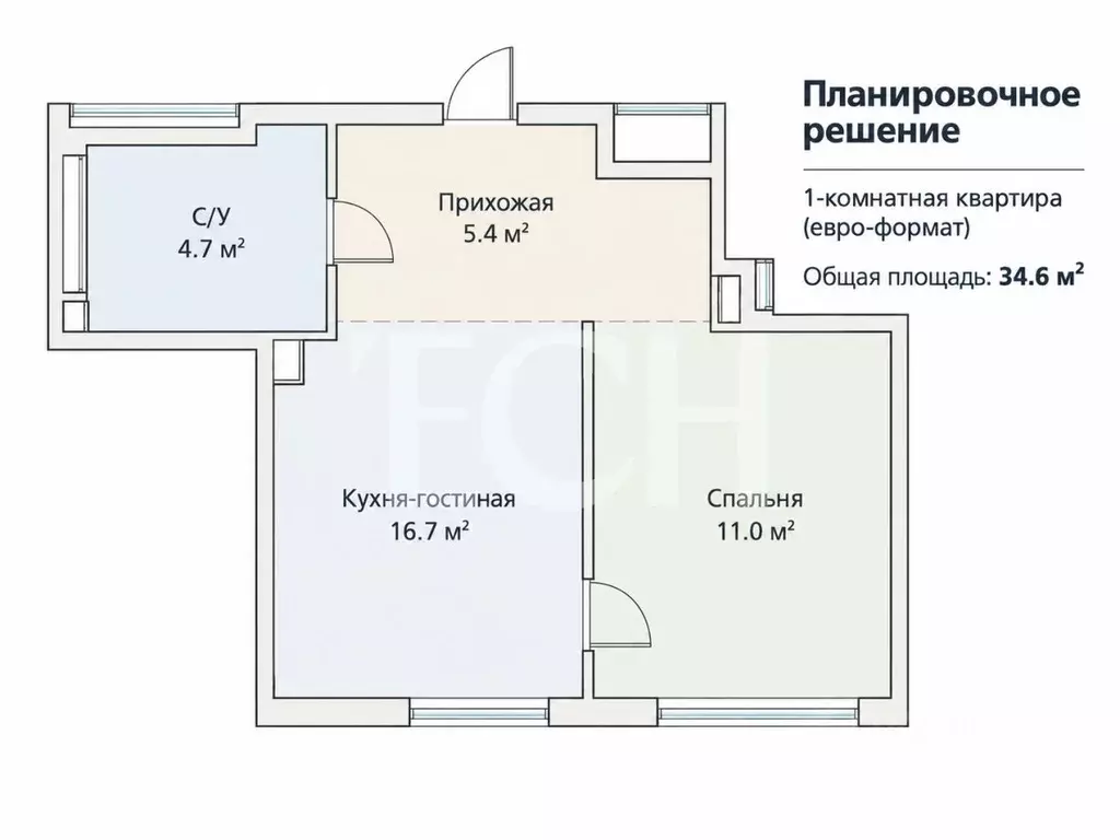 1-к кв. Москва ул. Крузенштерна, 3к3 (34.6 м) - Фото 2