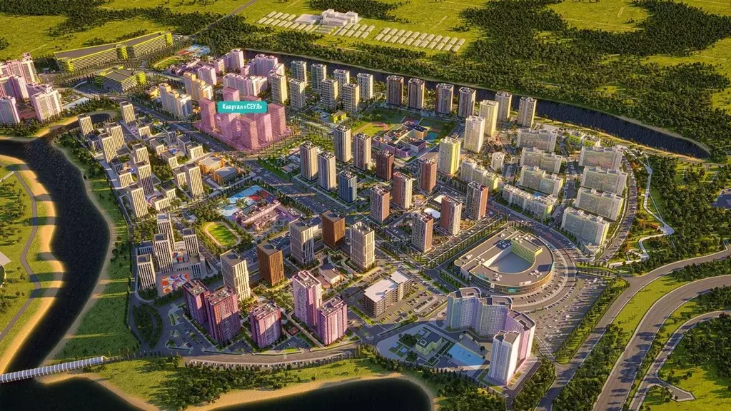 2-к кв. Башкортостан, Уфа Дема жилрайон, Экогород Яркий мкр,  (43.0 м) - Фото 1
