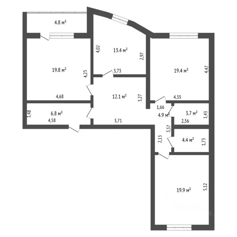 3-к кв. Тюменская область, Тюмень Широтная ул., 187к2 (100.0 м) - Фото 2