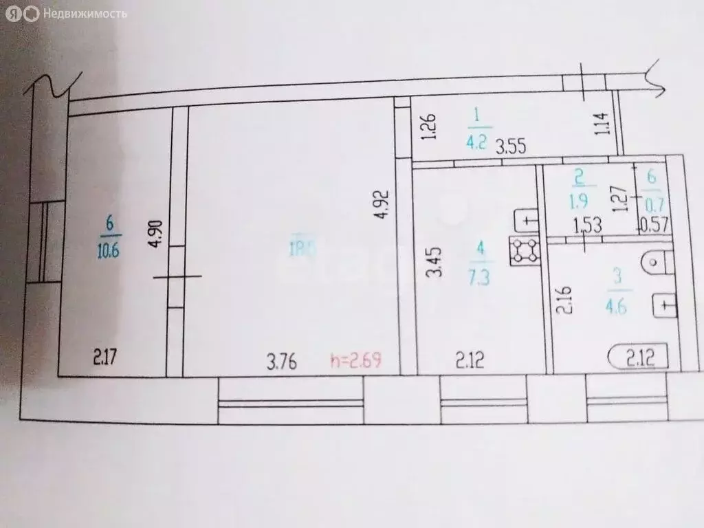 2-комнатная квартира: Барнаул, улица Максима Горького, 64А (47.8 м) - Фото 0