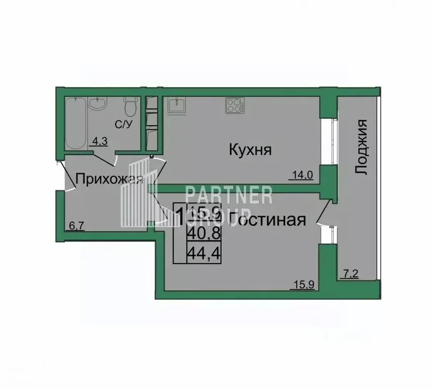 1-к кв. Тульская область, Тула ул. Строителей, 2 (40.0 м) - Фото 1