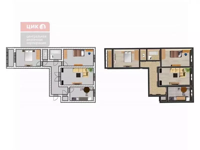 3-к кв. Рязанская область, Рязань Московский р-н, ул. Новаторов, 11к1 ... - Фото 2