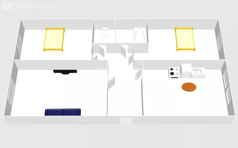 3-комнатная квартира: Южно-Сахалинск, Байкальская улица, 1 (75.7 м) - Фото 2