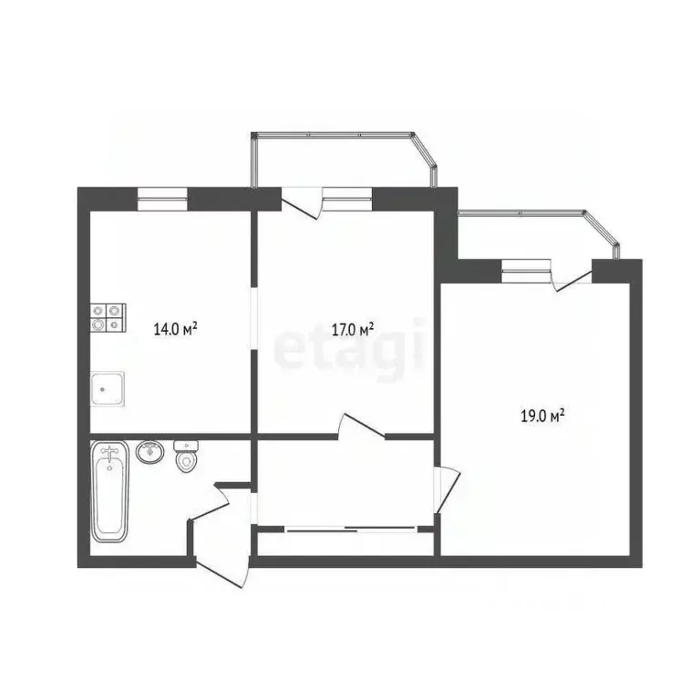 2-к кв. Тюменская область, Тюмень Восточный мкр, ул. Моторостроителей, ... - Фото 1