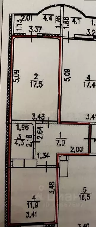 1-к кв. Оренбургская область, Оренбург Уральская ул., 2/18 (46.7 м) - Фото 2
