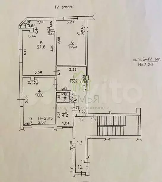2-к. квартира, 75,6 м, 4/5 эт. - Фото 0