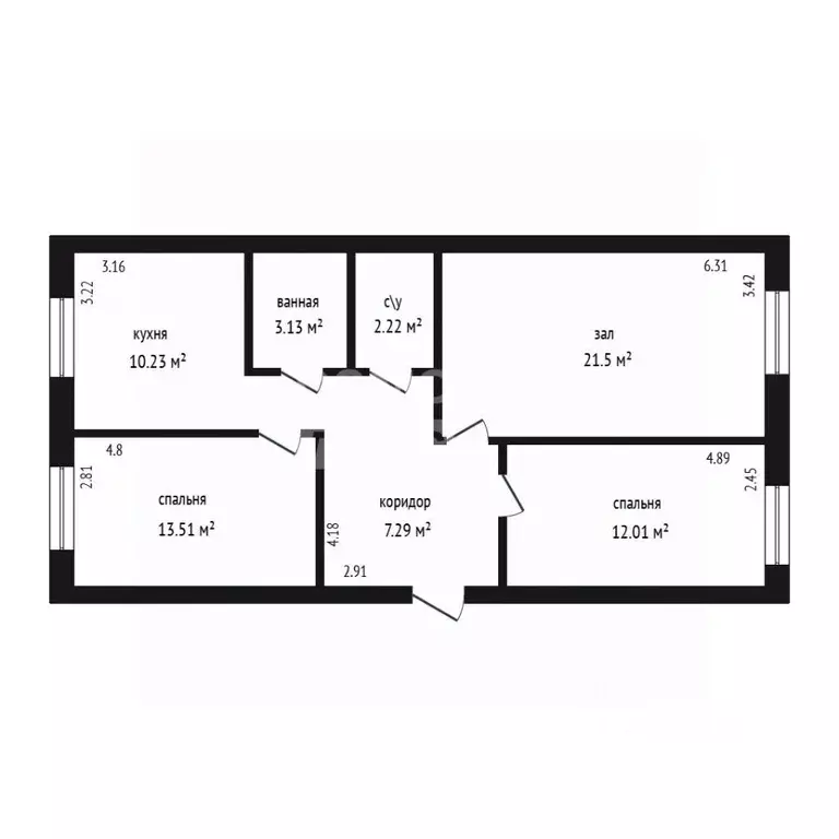 3-к кв. Дагестан, Дербент ул. Шахбазова, 60Б (80.0 м) - Фото 1