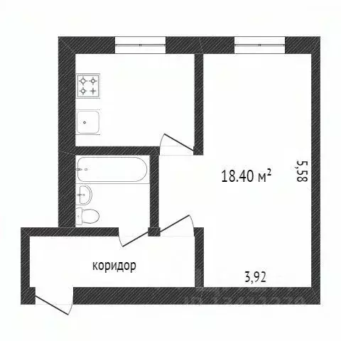 1-к кв. Белгородская область, Белгород ул. Гагарина, 8 (30.5 м) - Фото 1