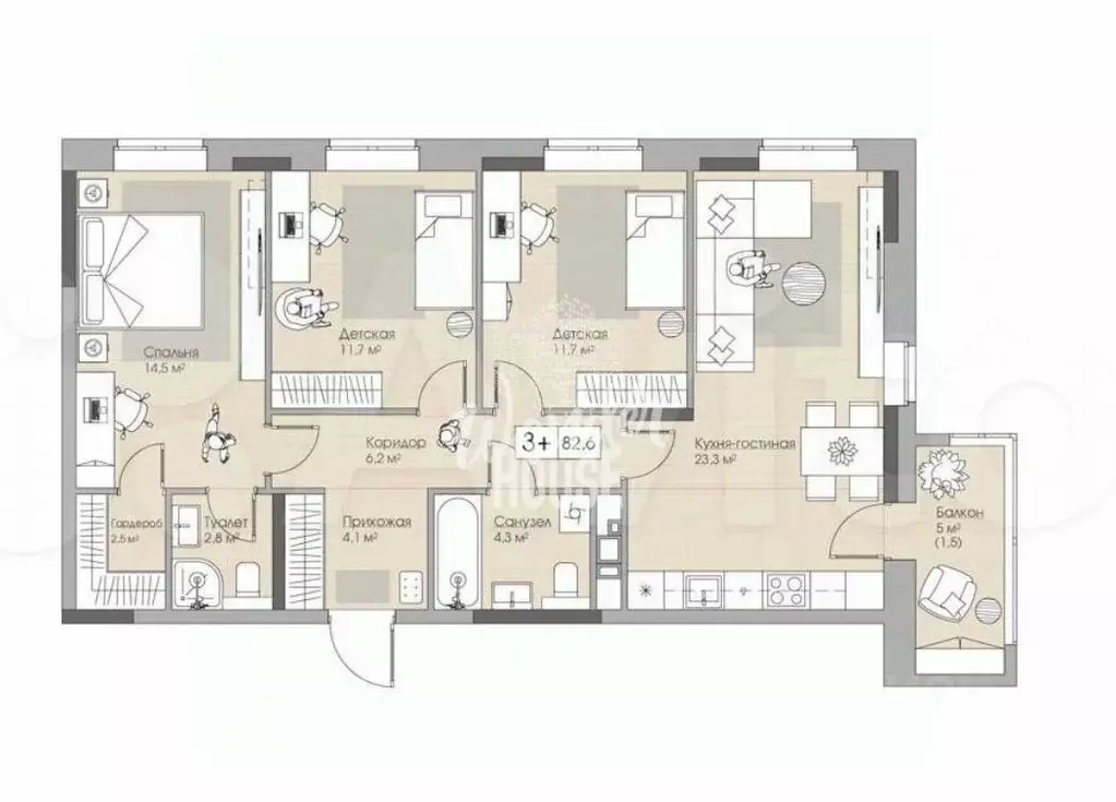 3-к кв. Тюменская область, Тюмень ул. Фармана Салманова, 16 (81.0 м) - Фото 2