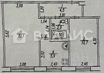 2-к кв. Башкортостан, Уфа просп. Октября, 63/2 (43.1 м) - Фото 2