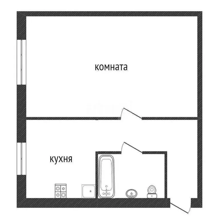 1-комнатная квартира: городской посёлок Будогощь, Заводская улица, 81 ... - Фото 1