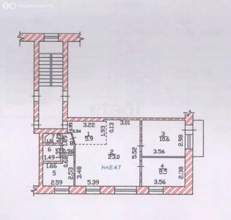 3-комнатная квартира: село Белый Яр, улица Мира, 14 (57.7 м) - Фото 1