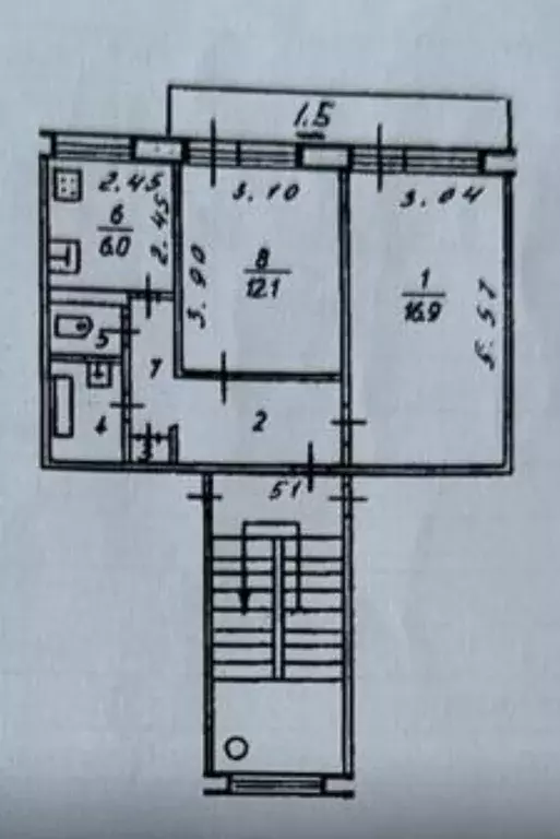 Продаётся 2-к квартира, 46.1 м - Фото 0