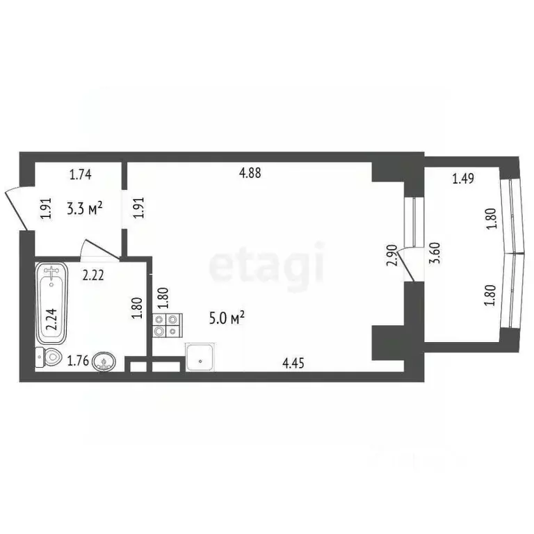 Студия Ханты-Мансийский АО, Сургут тракт Югорский, 43 (35.0 м) - Фото 2