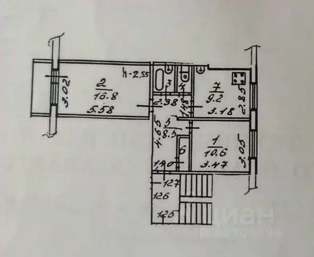 2-к кв. Коми, Сыктывдинский район, Зеленец муниципальное образование, ... - Фото 2