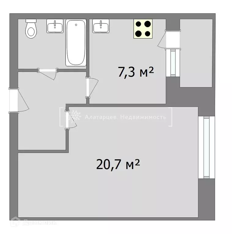 Продаётся 1-к квартира, 35.4 м - Фото 1