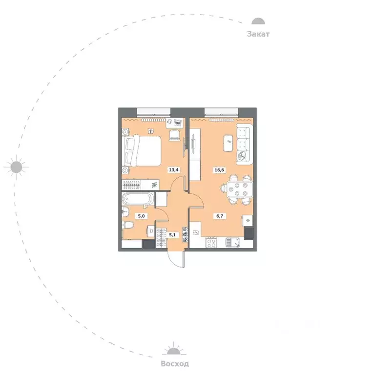 1-к кв. Вологодская область, Череповец Октябрьский просп., 96 (46.8 м) - Фото 1