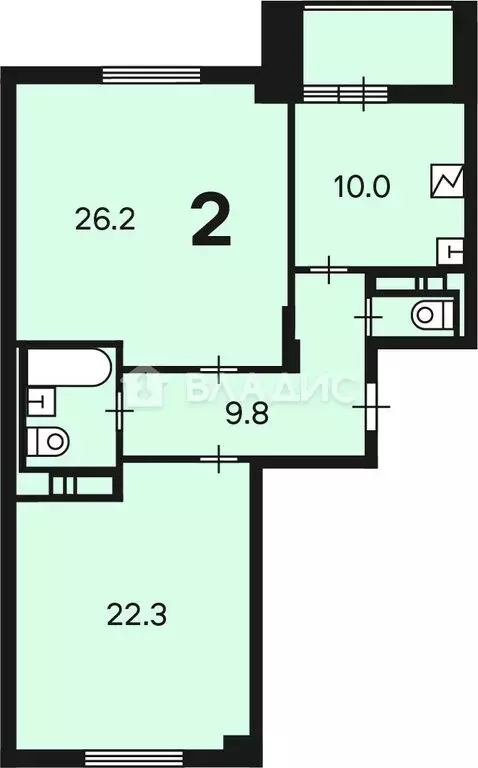 2-комнатная квартира: Москва, проезд Шелихова, 9к1 (73.5 м) - Фото 0