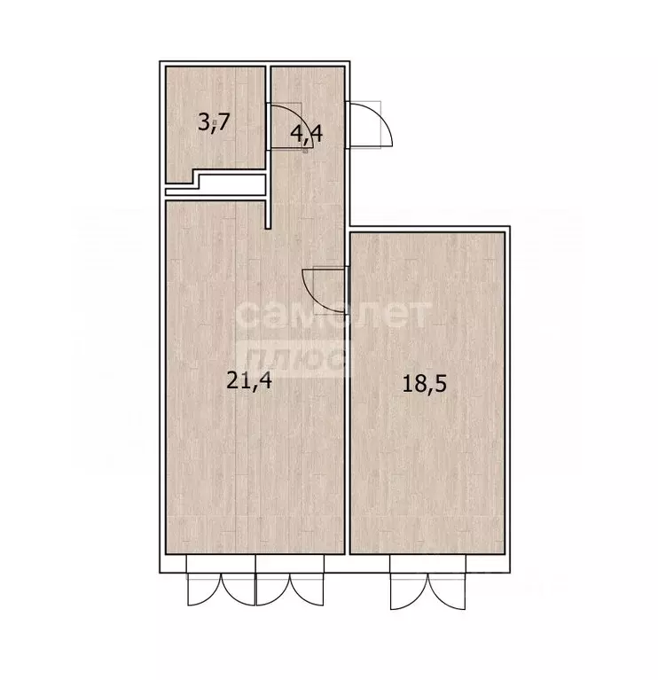 1-к кв. Тюменская область, Тюмень ул. Анатолия Клиндюка, 4к2 (47.9 м) - Фото 2