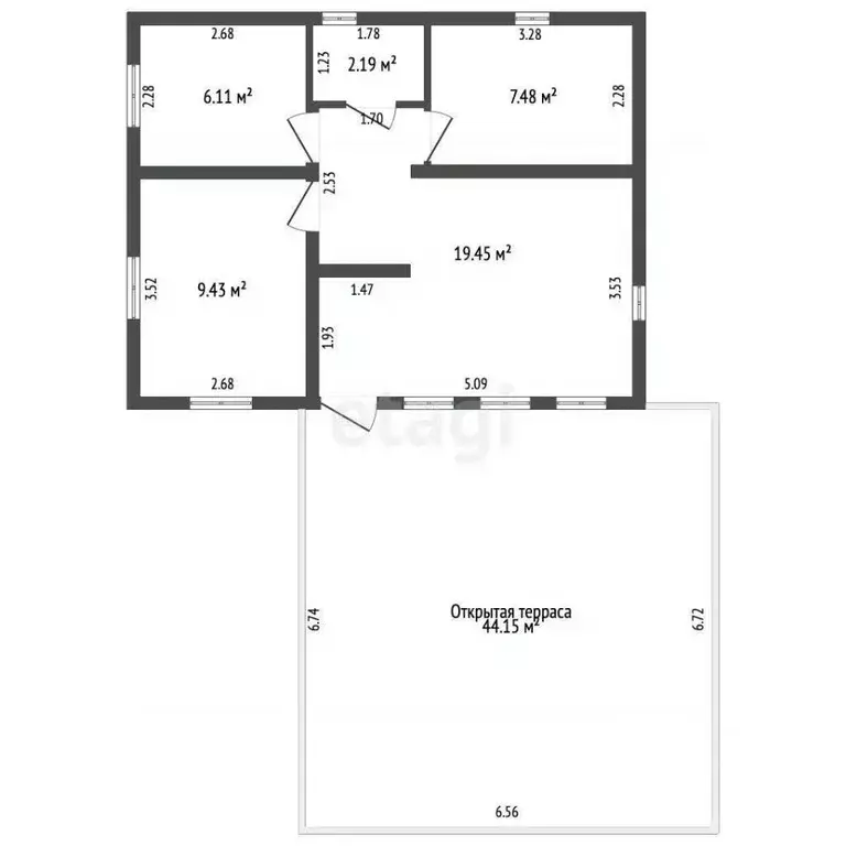Дом в Камчатский край, Елизовский район, Мечта СНТ  (55 м) - Фото 1