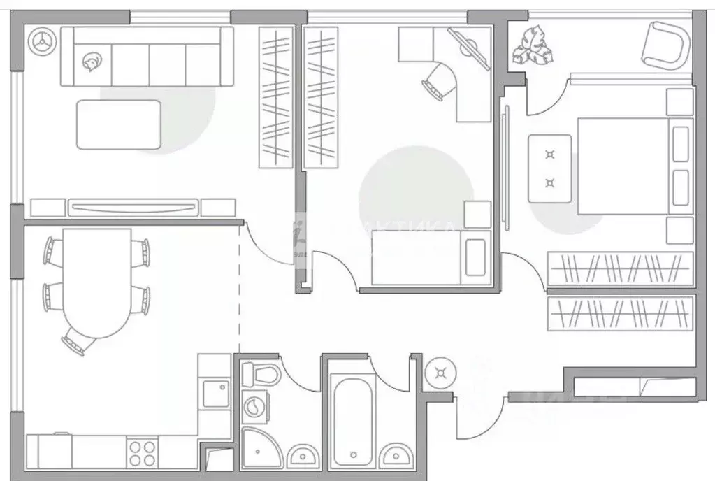 3-к кв. Московская область, Долгопрудный Парковая ул., 46 (82.5 м) - Фото 2
