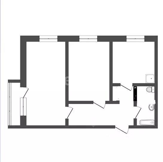 2-к кв. Кемеровская область, Юрга ул. Мира, 3 (47.6 м) - Фото 1