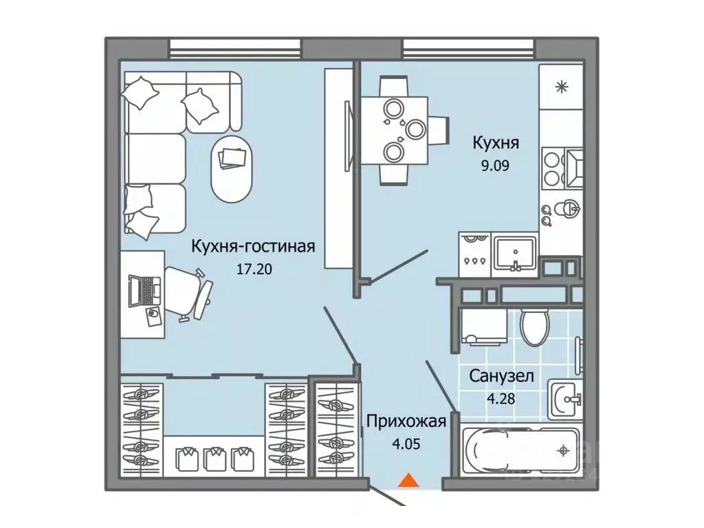 1-к кв. Ульяновская область, Ульяновск Город Новаторов жилой комплекс, ... - Фото 0