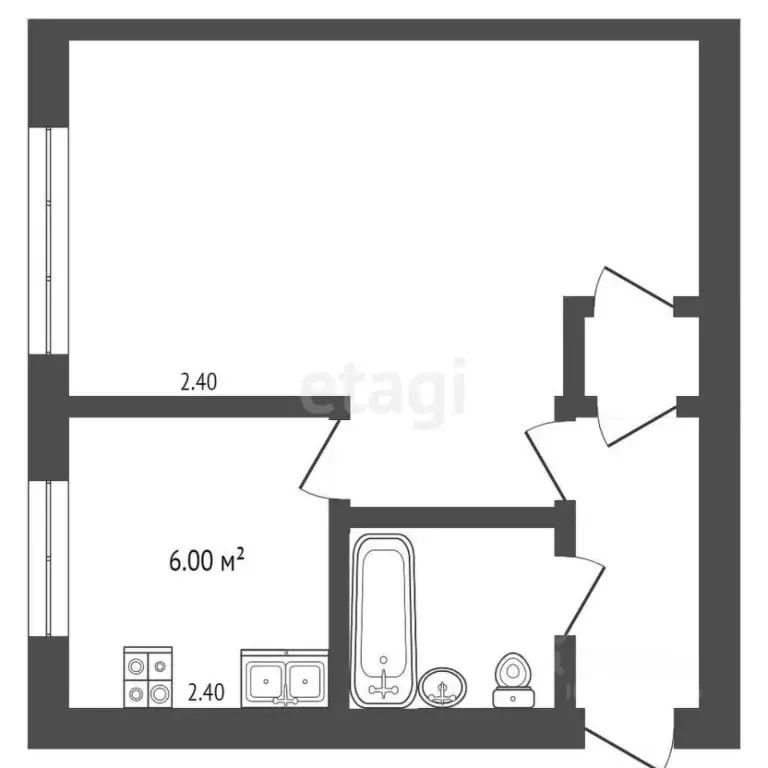 1-к кв. Владимирская область, Ковров Фабричный проезд, 6 (29.2 м) - Фото 1