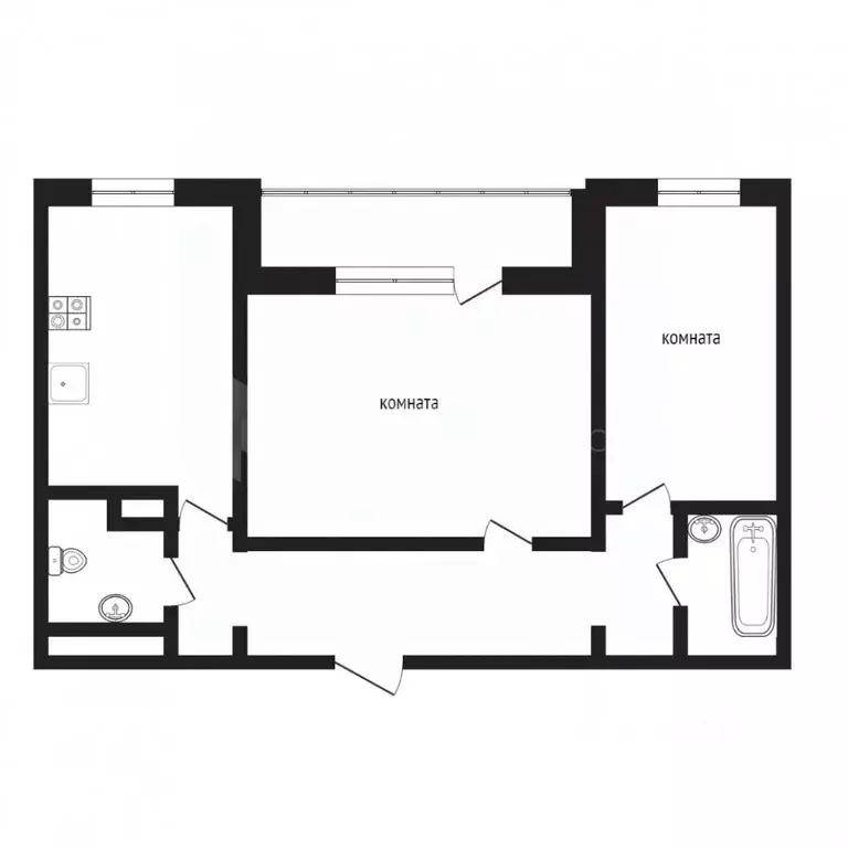 2-к кв. Тюменская область, Тюмень ул. Чернышевского, 2Бк2 (65.2 м) - Фото 2