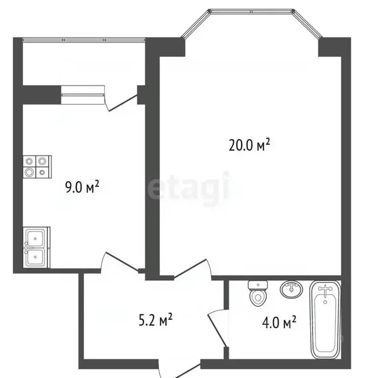 1-к кв. Крым, Феодосия ш. Симферопольское, 11к1 (38.2 м) - Фото 2