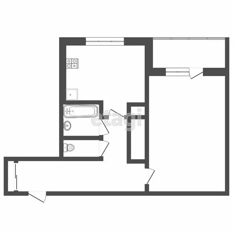 1-комнатная квартира: Саранск, Ярославская улица, 16 (33 м) - Фото 1