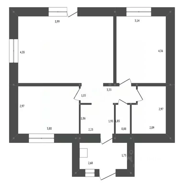 Дом в Амурская область, Серышевский муниципальный округ, с. Поляна ул. ... - Фото 2