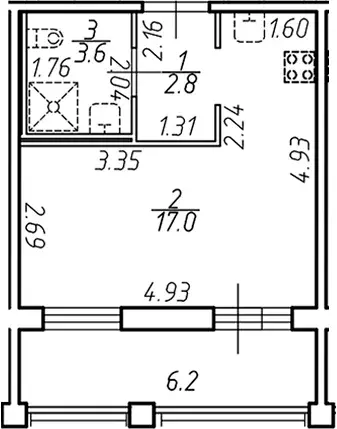 Продаётся квартира-студия, 26.5 м - Фото 0