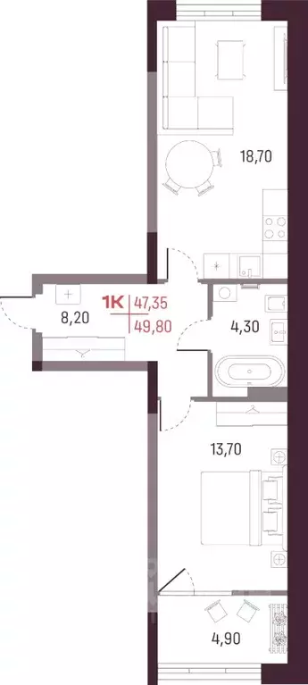 1-к кв. Свердловская область, Екатеринбург Академический мкр, 22-й ... - Фото 0