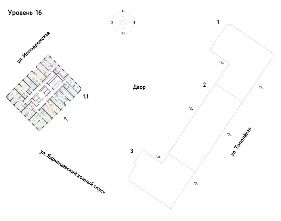 1-к кв. Новосибирская область, Новосибирск Тополевая ул., с21 (46.7 м) - Фото 1