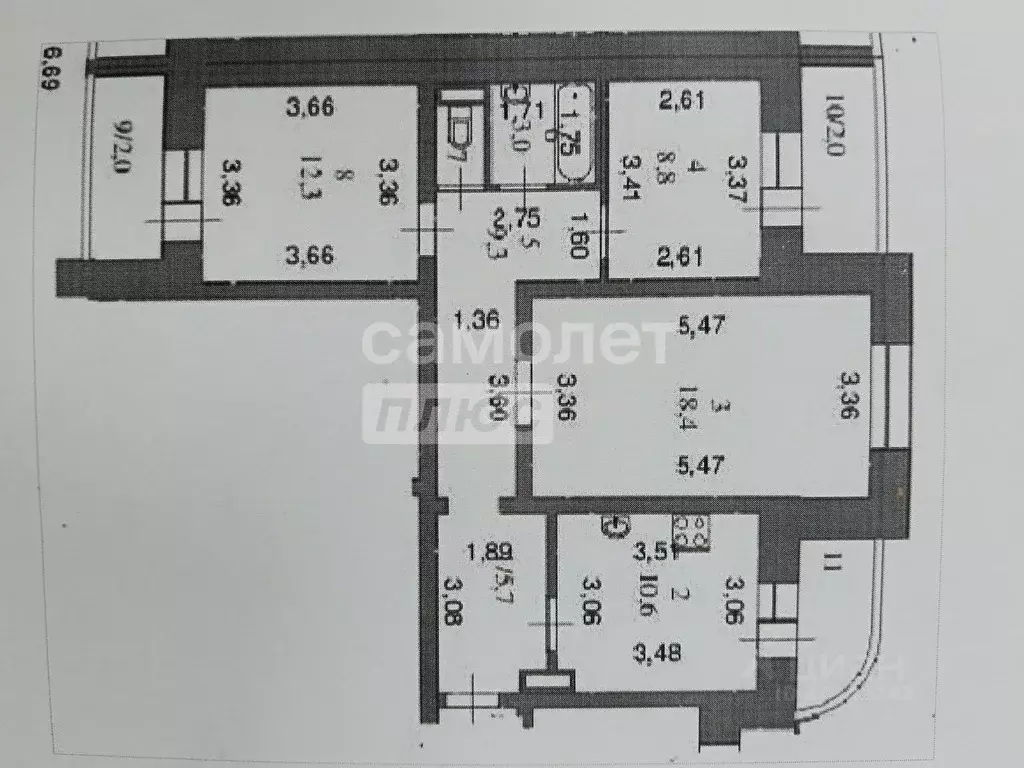 3-к кв. Марий Эл, Йошкар-Ола ул. Чернякова, 7В (74.8 м) - Фото 2