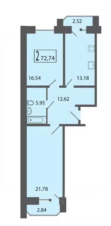 2-к кв. Владимирская область, Владимир ул. Горького, 133А (75.0 м) - Фото 0