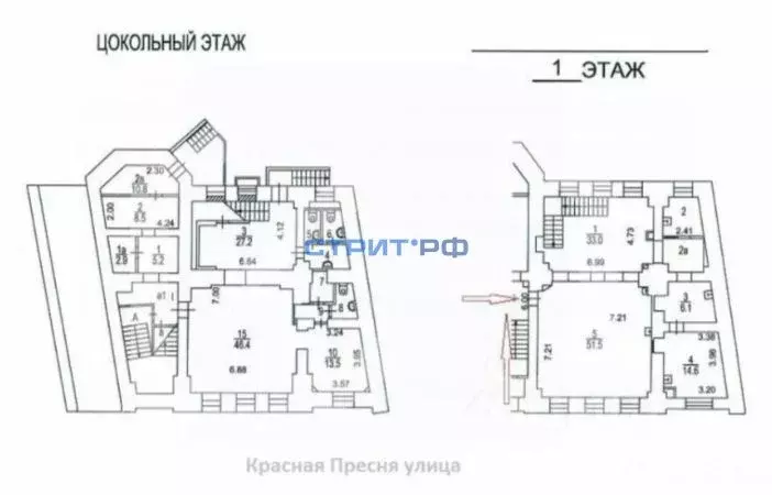 Торговая площадь в Москва ул. Красная Пресня, 46С1 (271 м) - Фото 1
