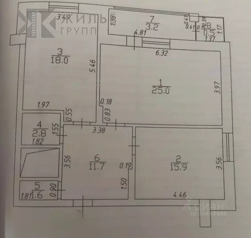 2-к кв. Татарстан, Казань ул. Четаева, 34А (75.0 м) - Фото 2