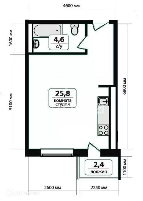 Продаётся квартира-студия, 30.9 м - Фото 1