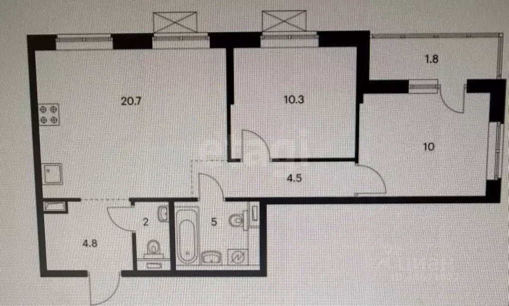 2-к кв. Сахалинская область, Южно-Сахалинск ул. Имени Владимира ... - Фото 1