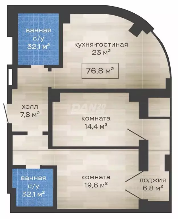 2-к кв. Челябинская область, Челябинск ул. Труда, 157А (83.7 м) - Фото 1