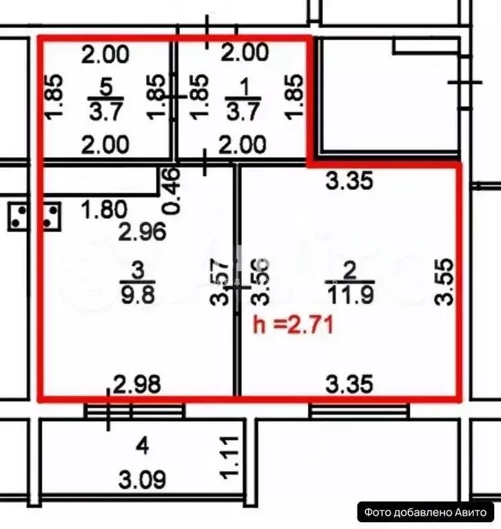 1-к кв. Костромская область, Кострома Беговая ул., 59 (30.0 м) - Фото 2