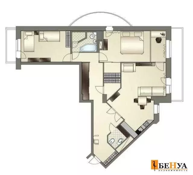 3-комнатная квартира: Санкт-Петербург, Ланское шоссе, 14к1 (94 м) - Фото 1