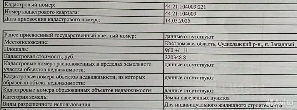 Участок в Костромская область, Судиславский муниципальный округ, пос. ... - Фото 1