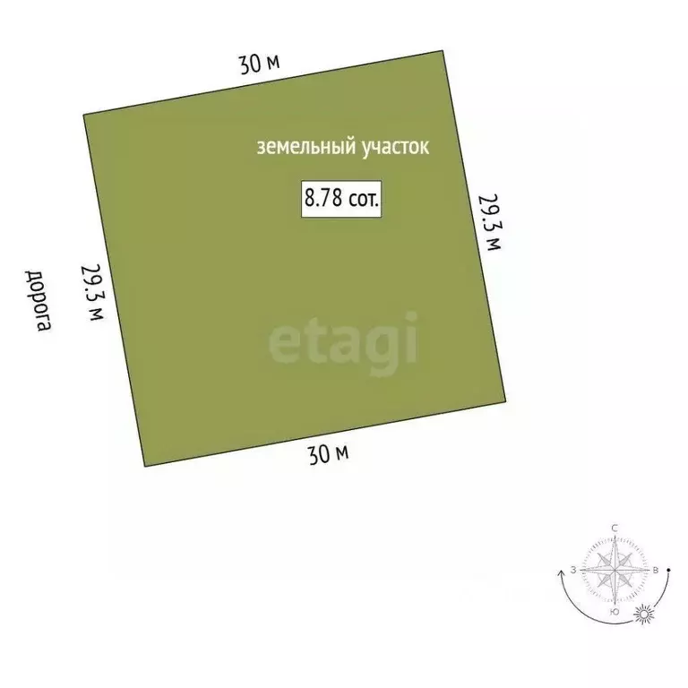 Участок в Крым, Феодосия Колос СПК, ул. Камышовая (8.78 сот.) - Фото 2