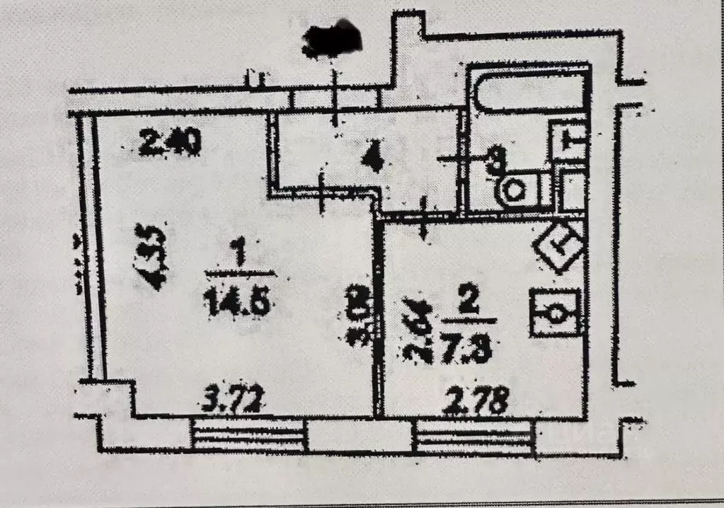 1-к кв. Москва ул. Расковой, 16/26К2 (28.0 м) - Фото 0