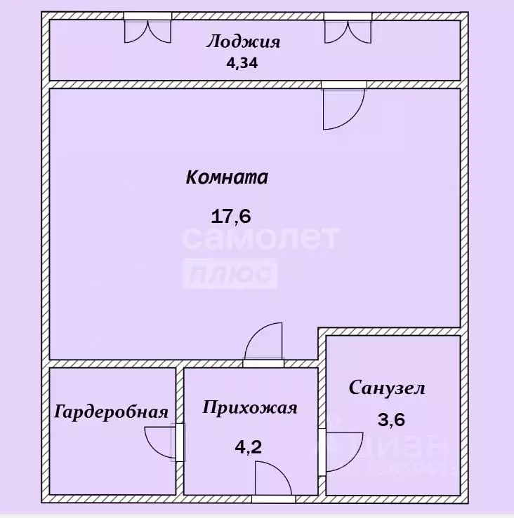 Студия Ульяновская область, Ульяновск ул. Скочилова, 4 (25.4 м) - Фото 1