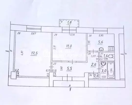 2-к кв. Самарская область, Самара Ленинградская ул., 73А (48.0 м) - Фото 1