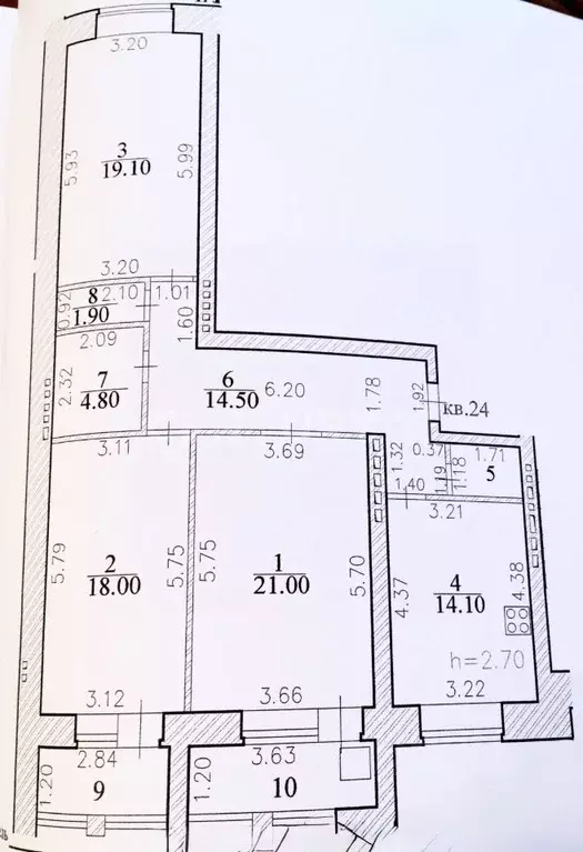 3-к кв. Чувашия, Чебоксары просп. Ленина, 7 (102.0 м) - Фото 1